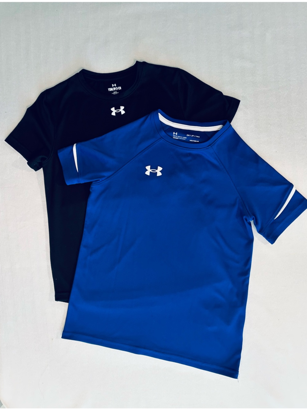 Boys Under Armour Blue and Black Performance Tee Duo Youth Small